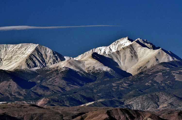 mountain range, snow-capped